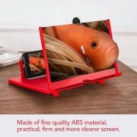 Amplificador De Tela Para Celular, Efeito 3d, Tela Com Suporte De Mesa Vermelho - 2