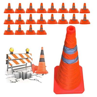Sinalizador Portátil SU-CONE3-1 Retrátil e Flexível para Obras Laranja Leva Pro Pet 23CM 20 Unidades