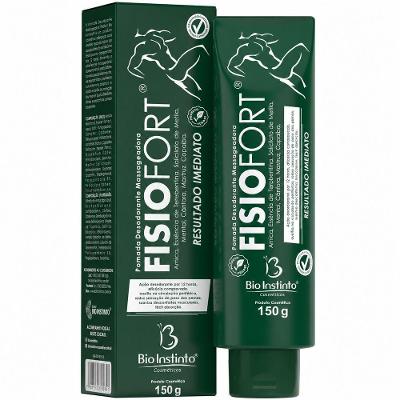 Pomada Desodorante Massageadora Bio Instinto Fisiofort Alívio Imediato com Arnica e Mentol 150G
