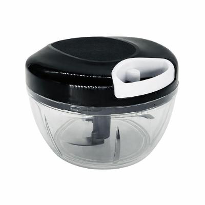 Processador de Alimentos Moedor Manual com 3 Lâminas para Alho Carne e Vegetais 500ML Preto Jac Pack