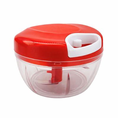 Processador de Alimentos Moedor Manual com 3 Lâminas em Aço Inox 500ML Vermelho Jac Pack