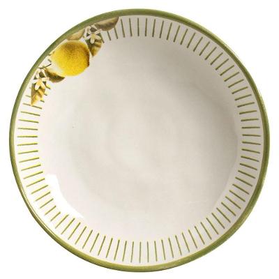 Prato Fundo Bio Lemon Cerâmica Stoneware para Uso Diário Liso Porto Brasil 22,5CM