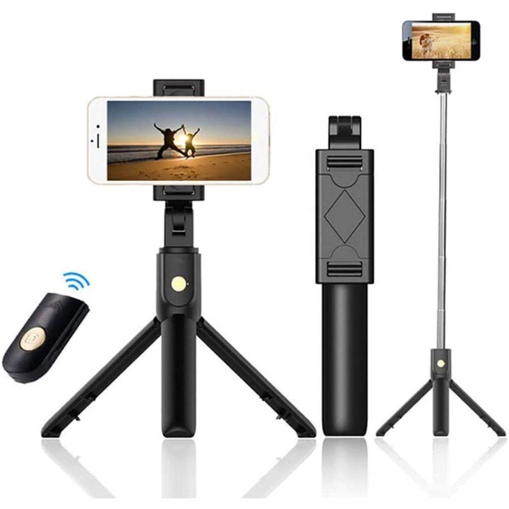 Bastão De Selfie Com Tripé Para Celular Com Controle Disparador Portátil Extensível K07 - 2