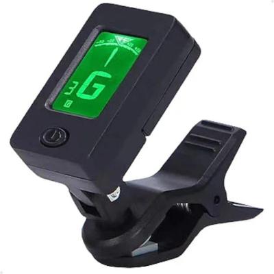 Afinador Digital Cromático Clip 360° com Sensor de Vibração para Violão Guitarra Baixo Violino Preto