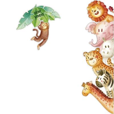 Adesivo Decorativo Infantil Safari Bem Vindo com Fácil Aplicação Branco Mastertel 6 Unidades