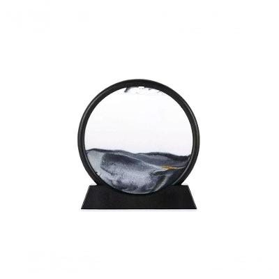Enfeite Decorativo Duna Ampulheta Interativo Formação de Dunas de Areia Vidro Preto Dunas