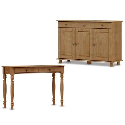 Conjunto Sala Balcão e Aparador 8927-8933FN 3 Portas 3 Gavetas 3 Prateleiras TAMANHO 180cm