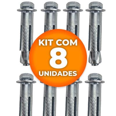 Chumbador Parabolt 5-16 X 2.1-4 com Parafuso Aço 8 Unidades Ferramentar