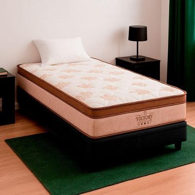 Cama Box com Colchão Solteiro Bravus Euro Pillow Molas Ensacadas Preto V-Store 78CM