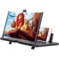 Amplificador De Tela De Telefone Móvel Efeito 3d Tela Grande Com Suporte De Mesa Preto - 1