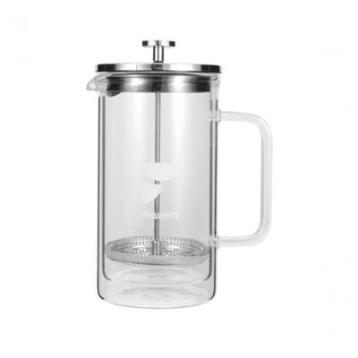 Cafeteira Prensa Francesa Vidro Parede Dupla para Café Filtrado com Design Moderno Transparente