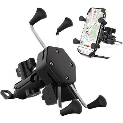 Suporte de Celular com Carregador USB para Moto Draik LO-1688 Entrada 9–24V Saída 5V-1.5A 1 Unidade