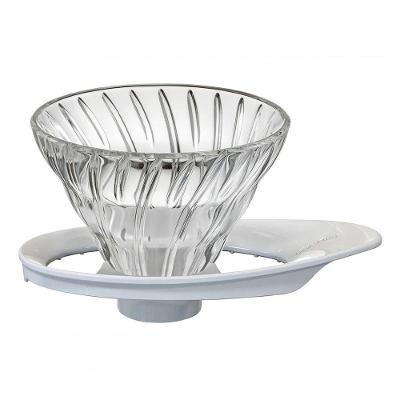 Suporte Coador V60-02 para Café em Vidro Branco 1-4 Xíc Hario