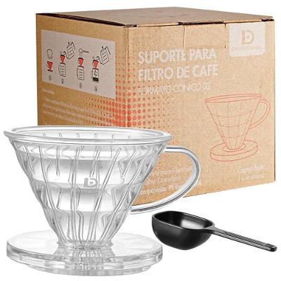 Suporte Coador V60 Acrílico Transparente Tamanho 02 para 1 a 4 Xícaras Café Elegante Daysbrasil