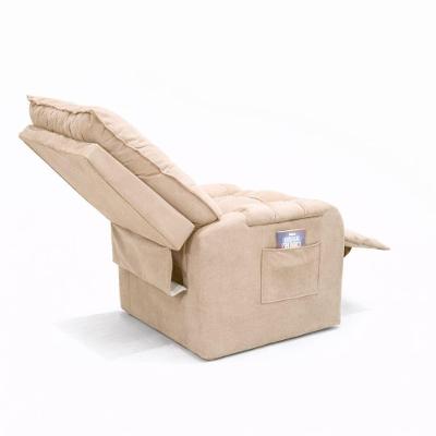Poltrona Safira Reclinável em Veludo Confortável Bege Sofatec 70CM