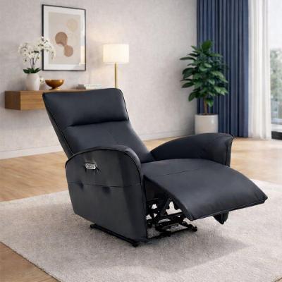 Poltrona Quebec Reclinável com Massagem Aquecimento PU Preto Gran Belo