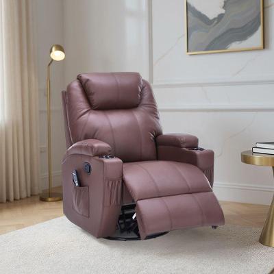 Poltrona Montreal Reclinável com Massagem e Aquecimento Pu Marrom Chocolate Gran Belo