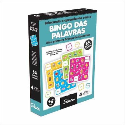 Jogo Educativo Bingo das Palavras Brincando e Aprendendo Estimula Formação de Palavras com Peças
