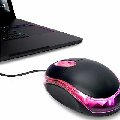 Mouse Mini Óptico KA 601 Sensor 1200 DPI Design Ergonômico Preto Shopmix
