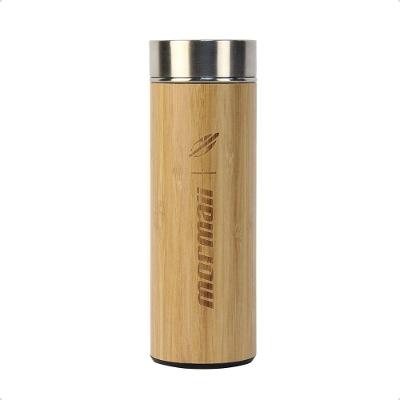 Garrafa Térmica Atividade Inteligente em Aço Inox com Filtro Fechamento Hermético Amadeirado Mormaii