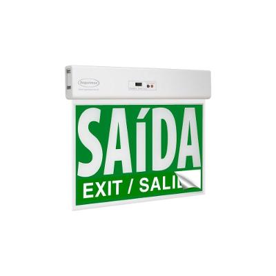 Placa Sinalização Slim com LED e Adesivo Seletor Verde Segurimax