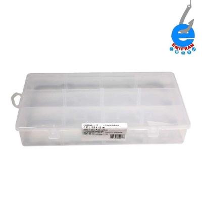 Estojo Multiuso Médio EP-045 com 15 Divisórias Reguláveis Plástico Organizador para Canetas Preto