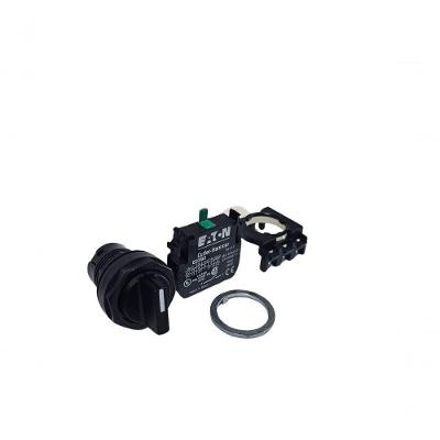 Botão Comutador com Trava 1x60 Com.k Curto 2pos PT.N Preto Eaton
