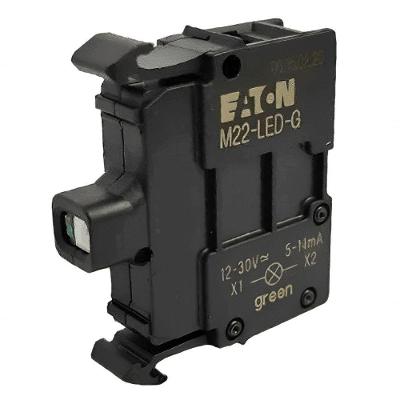 Botão de Comando M22-LED-G Sinalização Elétrica com Led Verde 24VCA-CC Bivolt Eaton