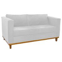 Sofá 2 Lugares Europa Suede Doce Sonho Móveis Cor Branco - 1