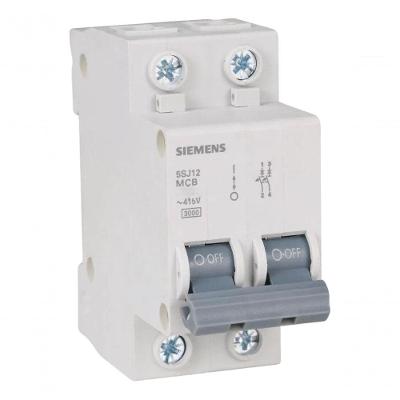 Disjuntor Bipolar 5sj1 Proteção Elétrica Curva C Branco Siemens 63A