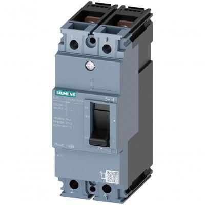 Disjuntor Caixa Moldada 3VM1196-3ED22-0AA0 Bipolar Proteção de Linha Inox Siemens 16A