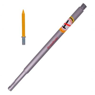 Kit Haste SDS + Haste Guia 520300150 com Encaixe SDS Prata Braskoki