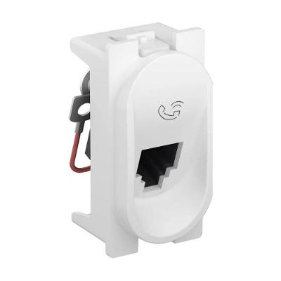Módulo Tomada RJ11 2 Fios Nereya para Telefonia Branco Pial Bivolt