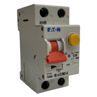 Disjuntor Curva C PKNM-10-1N-C-003-A 10A 10kA Bipolar 1P+N 30mA Branco Eaton