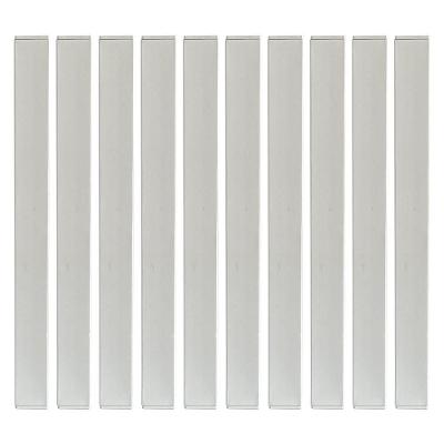 Kit 10 Puxador Mobília Decor Slim para Móveis em Plástico Leve 22x2x1.2 cm Branco