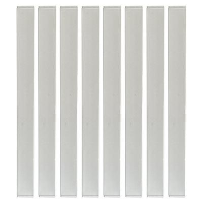 Kit 8 Puxador Mobília Decor Slim para Móveis Plástico 22 cm Instalação Fácil Branco
