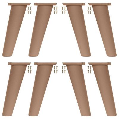 Kit Pé Retrô Mobília Decor Plástico Marrom para Móveis com 15.2 cm de Altura e Fácil Instalação