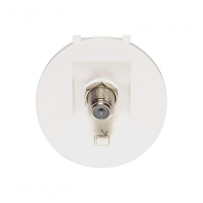 Tomada Tv 583550B Redonda 1M para Antena Arteor Bivolt Branco Pial