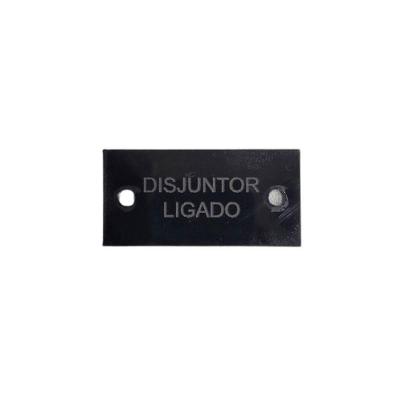 Placa Identificação Disjuntor Ligado para Rele Acrílico Bivolt Tem Acrílicos 4CM