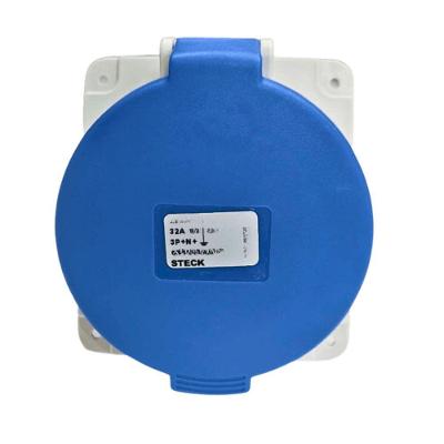 Tomada Industrial Inclinada QUA5249Q 3P+N+T 32A IP44 200-250V Azul Steck