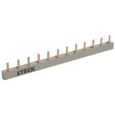 Barramento Bifasico S2F1000B para Distribuicao 80A 440VAC 57 Polos Cinza Steck para Quadros