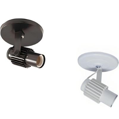 Spot 122-1 Incandescente Sobrepor para 1 Lampada com Aleta Preto Bivolt Rioprelustres