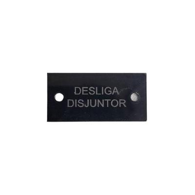 Placa de Identificação Desliga Disjuntor em Acrílico Transparente Tem Acrílicos 4X2