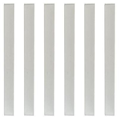 Kit 6 Puxador Slim Mobília Decor para Móveis em Plástico Leve Resistente de Fácil Instalação Branco