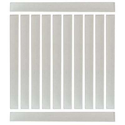 Kit 12 Puxador Mobília Decor Slim para Móveis Plástico 22 cm Leve Resistente Instalação Fácil Branco