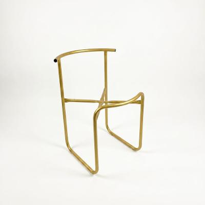 Base para Puff Estrutura Metálica Redonda em Aço Dourado para Estofados Mobília Decor