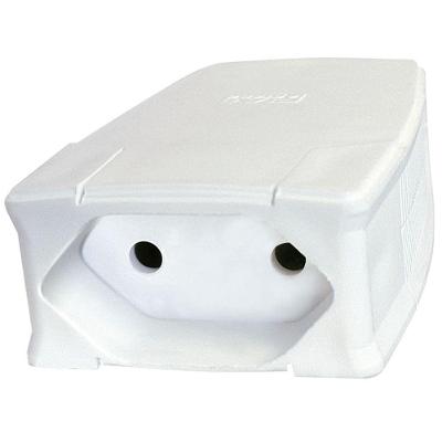 Pino Prolongador Fêmea 615835 2P 20A com Pino Maciço Branco Pial