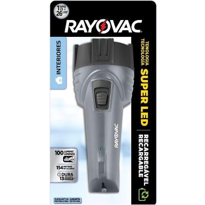 Lanterna Recarregável Super Led 100 Lumens Bivolt Branco Rayovac 100LM
