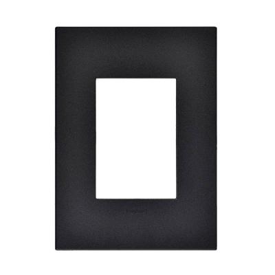 Placa 3 Postos 4x2 Quadrado Arteor 583763B Grafite Pial para Interruptor