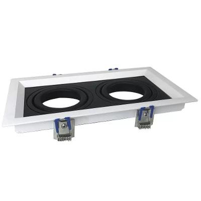 Spot Embutido Recuado II Duplo para 2 PAR20 Branco e Preto com Bivolt IN50332BTPT Newline
